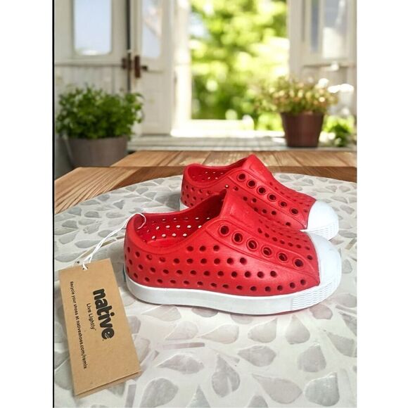 Native Jefferson Toddler Baby Shoe Water Shoe Sneaker Torch RED Size C 4 NEW UNI - Picture 9 of 13